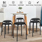 Costway Set of 6 Black Portable Plastic Stack Stools