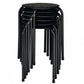 Costway Set of 6 Black Portable Plastic Stack Stools