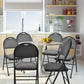 Costway Set of 6 Folding Fabric Upholstered Metal Chairs