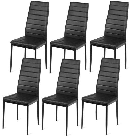 Costway Set of 6 High Back Dining Chairs