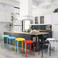Costway Set of 6 Multicolor Portable Plastic Stack Stools