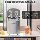 Costway Silver Countertop Automatic Ice Maker Machine 27Lbs/24 Hrs with Scoop and Basket