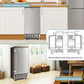 Costway Silver Free-Standing Built-in Ice Maker with 80lbs per Day