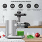 Costway Silver Horizontal Slow Masticating Extractor Juicer with Brush