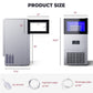 Costway Silver Stainless Steel Commercial Ice Maker Machine