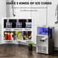 Costway Silver Stainless Steel Commercial Ice Maker Machine