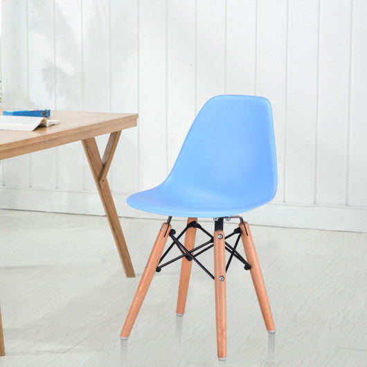 Costway Single Kids Dining Side Armless Chair - Navy