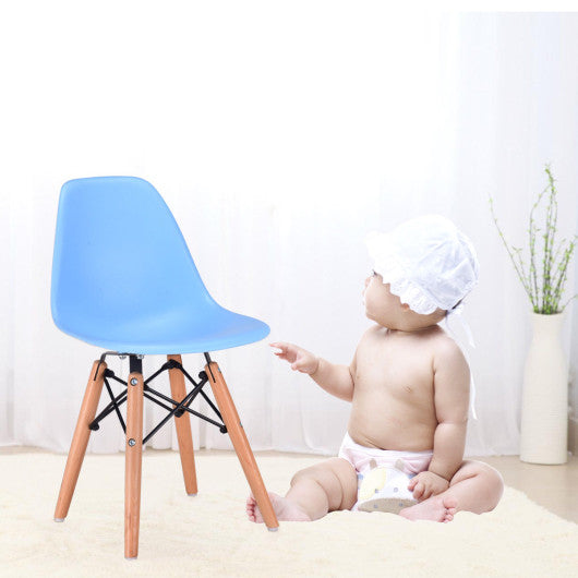 Costway Single Kids Dining Side Armless Chair - Navy