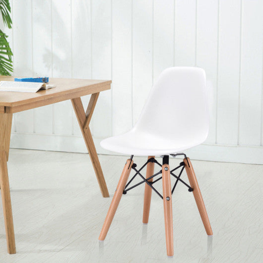 Costway Single Kids Dining Side Armless Chair - White