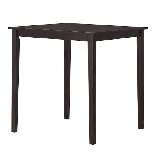 Costway Square Rubber Wood Dining Table