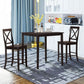 Costway Square Rubber Wood Dining Table