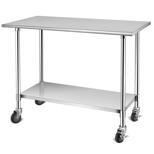 Costway Stainless Steel Commercial Kitchen Prep & Work Table