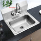 Costway Stainless Steel Wall Mount Washing Sink Basin with Faucet