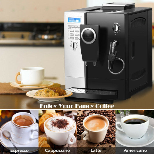 Costway Super-Automatic Espresso Maker Machine with Milk Frother