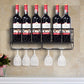 Costway Wall Mounted Metal Wine Rack Wine Bottle Storage