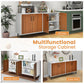 Costway White 4-Door Kitchen Buffet Sideboard for Dining Room and Kitchen