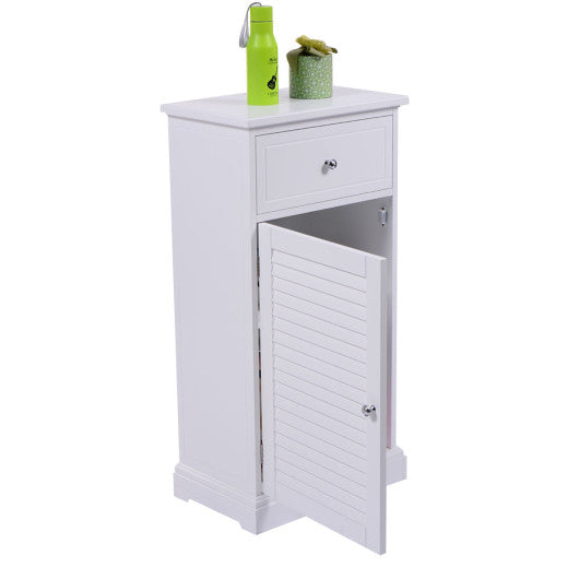 Costway White Bathroom Storage Cabinet