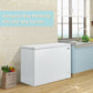 Costway White Chest Freezer 7.0 Cu.ft Upright Single Door Refrigerator with 4 Baskets