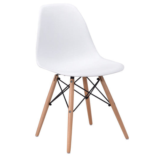 Costway White Dining Side Armless Accent Chair