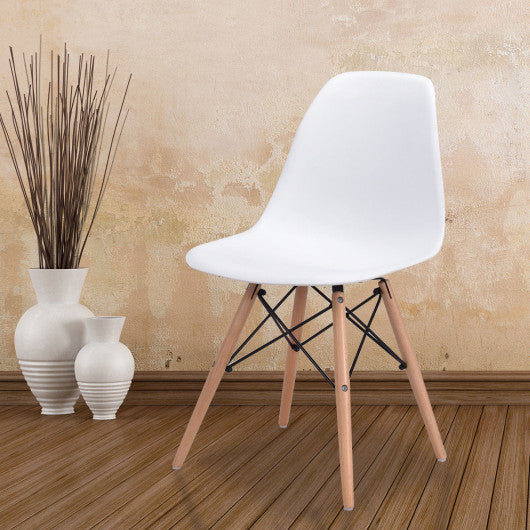 Costway White Dining Side Armless Accent Chair