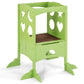 Costway White Folding Kids Kitchen Helper Kitchen Counter Step Stool