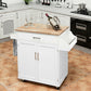 Costway White Spice Rack Towel Rack Drawer Cabinet