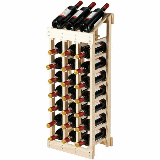 Costway Wood Wine Rack Storage Display Shelf Free Standing
