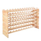 Costway Wooden Bottle Rack Wine Display Shelves for 72 Bottles