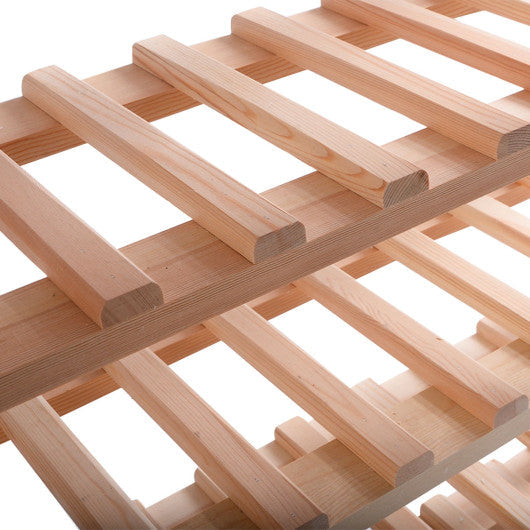 Costway Wooden Bottle Rack Wine Display Shelves for 72 Bottles