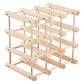 Costway Wooden Bottle Rack Wine Holder for 12 Bottles