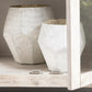 Crestview Collection 11" & 10" & 8" 3-Piece Transitional Glass Frost Vase In White Wash Finish