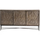 Crestview Collection 69" x 16" x 37" 3-Door Transitional Brown Wood And Metal Sideboard