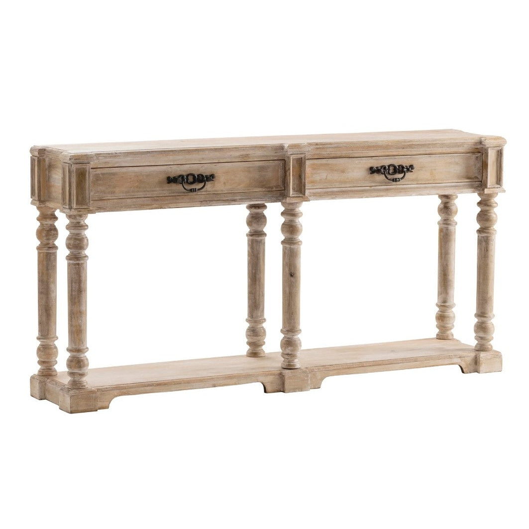 Crestview Collection Abbott 68" x 14" x 34" Rustic Unfinished Wood Console