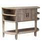 Crestview Collection Ainsley 47" x 15" x 35" Rustic Unfinished Wood Console