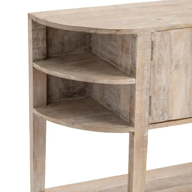 Crestview Collection Ainsley 47" x 15" x 35" Rustic Unfinished Wood Console