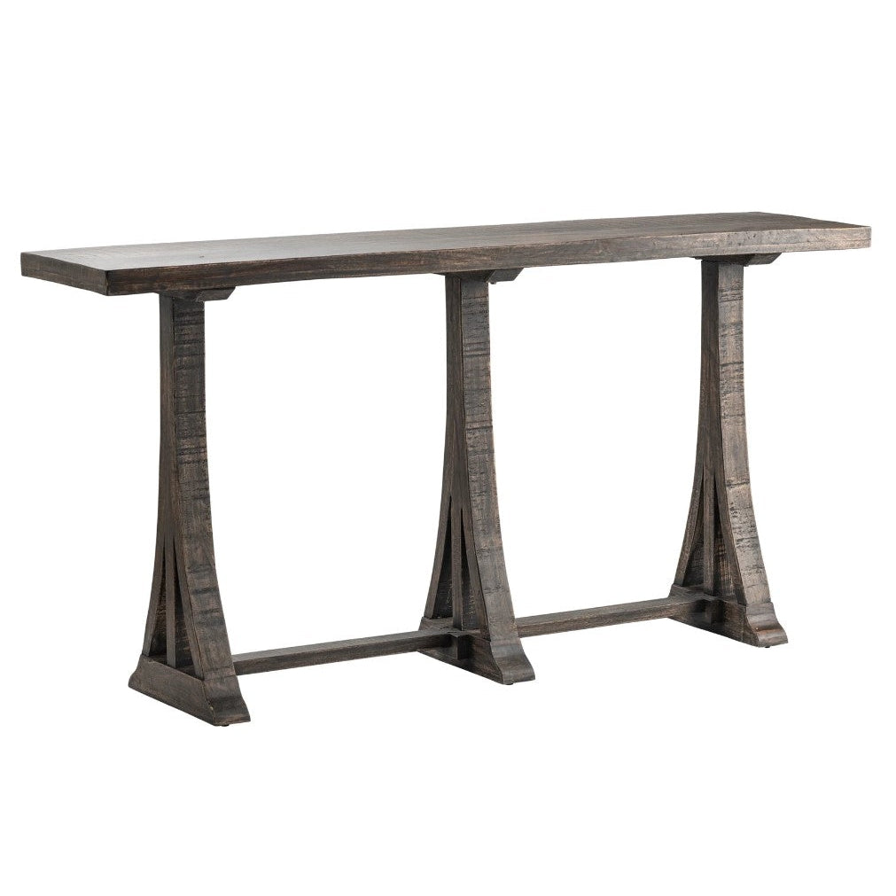 Crestview Collection Alpine 76" x 17" x 39" Transitional Wood Console Table In Ebony Finish