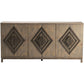Crestview Collection Aspen 78" x 16" x 38" 6-Door Transitional Brown Wood Sideboard