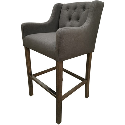 Crestview Collection Barrington 22" x 22" x 40" Traditional Fabric And Wood Bar Stool