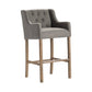 Crestview Collection Barrington 22" x 22" x 40" Traditional Fabric And Wood Bar Stool