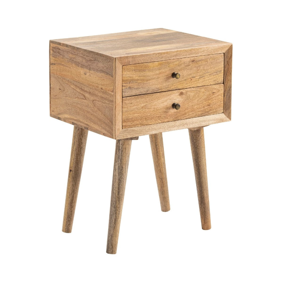 Crestview Collection Bengal Manor 18" x 15" x 25" 2-Drawer Rustic Mango Wood Accent Table In Natural Finish