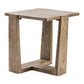 Crestview Collection Bengal Manor 24" x 24" x 25" Occasional Mango Wood Tri-Leg Square End Table In Natural Wood Finish