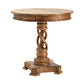 Crestview Collection Bengal Manor 30" x 30" x 30" Rustic Mango Wood Twist Accent Table In Natural Wood Finish