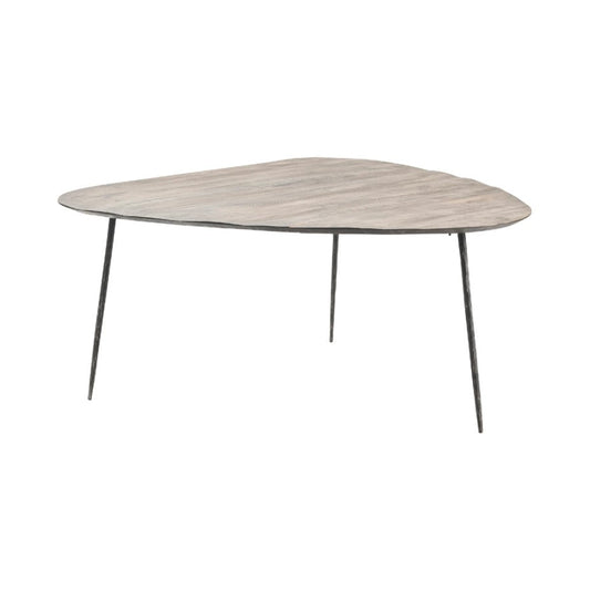 Crestview Collection Bengal Manor 38" x 38" x 18" Occasional Hammered Metal Guitar Pick Cocktail Table