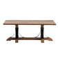 Crestview Collection Bengal Manor 50" x 30" x 19" Occasional Mango Wood And Iron Trestle Base Rectangle Cocktail Table
