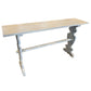 Crestview Collection Bengal Manor 55" x 14" x 30" Rustic Mango Wood Carved Leg Console Table In Heavily Distressed Gray Finish