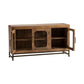 Crestview Collection Bengal Manor 55" x 16" x 31" 3-Door Transitional Brown Mango Wood Apollo Sideboard