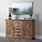 Crestview Collection Bengal Manor 69" x 14" x 40" 5-Drawer 2-Door Rustic Brown Mango Wood Sideboard