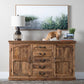 Crestview Collection Bengal Manor 69" x 14" x 40" 5-Drawer 2-Door Rustic Brown Mango Wood Sideboard