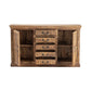 Crestview Collection Bengal Manor 69" x 14" x 40" 5-Drawer 2-Door Rustic Brown Mango Wood Sideboard