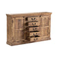 Crestview Collection Bengal Manor 69" x 14" x 40" 5-Drawer 2-Door Rustic Brown Mango Wood Sideboard